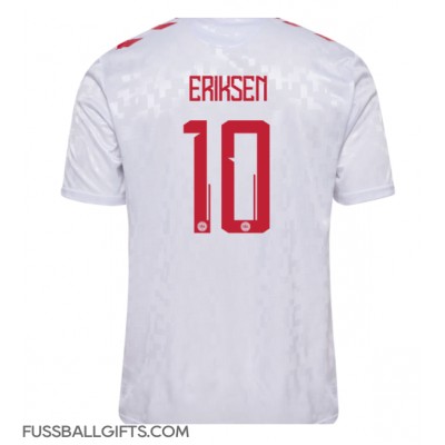 Dänemark Christian Eriksen #10 Fußballbekleidung Auswärtstrikot EM 2024 Kurzarm Dänemark Christian Eriksen #10 Fußballbekleidung Auswärtstrikot EM 2024 Kurzarm